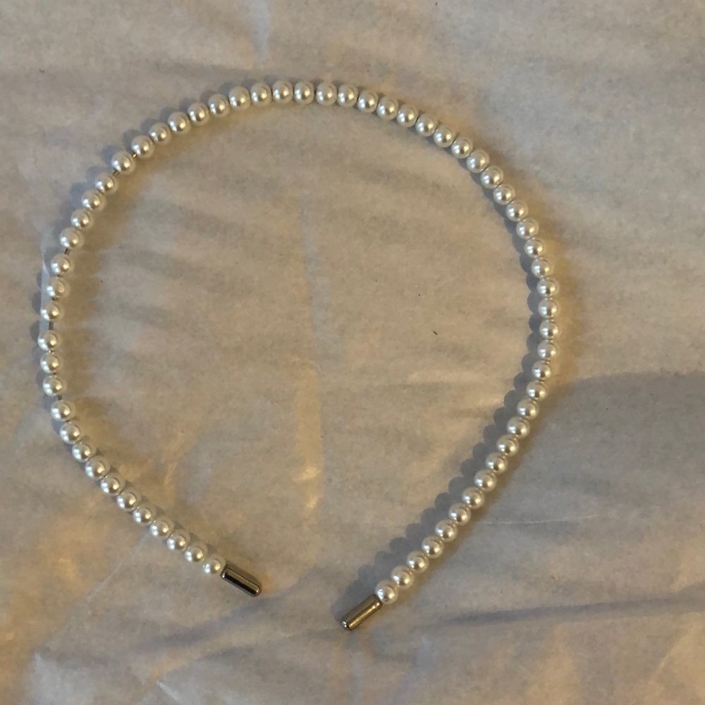 White pearl headband